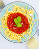 zabawki - inne Szydełkowe spaghetti z sosem pomidorowym i bazylią