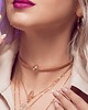 chokery Choker ze skóry Crystal Beige