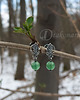 kolczyki wire wrapping Leśne szepty mini