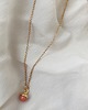 srebrne naszyjniki Naszyjnik srebrny z koralową perłą Swarovski