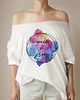 t-shirt damskie Wild and free  Oversize Biały