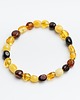 bransoletki z kamieni naturalnych Bransoletka z bursztynu bałtyckiego multikolor elastyczna