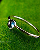 pierścionki srebrne Pierścień Drobinek - Topaz London Blue Srebro