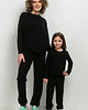 komplety damskie Komplet spodni dresowych w typie jogger, model 38, czarny