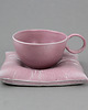 kubki i filiżanki Filiżanka na poduszce M - różowa
