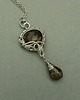 chokery Długi wisiorek kwarc dymny wire wrapping