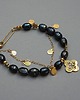 bransoletki z kamieni naturalnych Pearls /navy blue/ perły naturalne vol. 4 - bransoletka