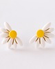 kolczyki z masy plastycznej Kolczyki MINI DAISY WHITE