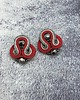 kolczyki soutache Kolczyki małe sutasz bordo