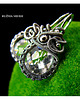 kolczyki wire wrapping Kolczyki Dragony - Kryształ Górski Srebro