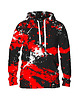 bluza z kapturem damska Damska Bluza z kapturem DR.CROW Marble Black Red