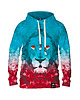 bluzy męskie Męska Bluza z kapturem Lew Trójkąty