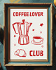 grafiki i ilustracje PLAKAT kawa, coffee lover club, prezent dla kawosza