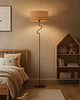 lampy podłogowe Elegancka lampa stojąca do pokoju dziecięcego MORONI ECO z abażurem