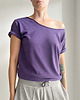 t-shirt damskie Fioletowy melanż Oversize