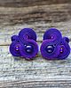 kolczyki soutache Małe, fioletowe, eleganckie kolczyki sutasz