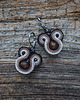 kolczyki soutache Malutkie  brązowo - szare  kolczyki sutasz