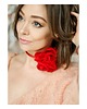 chokery Jedwabny czerwony choker