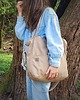 torby na ramię Lazy bag Pocket  torba ciemnobeżowa bawełniana eco