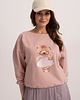bluza bez kaptura damska Bluza damska Fluffy Puffy Poly różowa