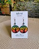kolczyki drewniane Kolczyki malowane ręcznie boho