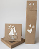 zaproszenia i kartki na ślub Zestaw pudełko na wino i pieniądze, kartka ślubna