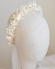 wianki komunijne Biały, komunijny wianek na głowę z suszonych i stabilizowanych kwiatów