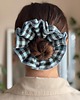 gumki do włosów Scrunchie Falbana Kratka