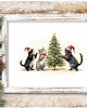 grafiki i ilustracje PLAKAT koty choinka święta prezent wesołych świąt
