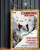 grafiki i ilustracje PLAKAT zimowy vintage,  Chamonix retro poster, narty ilustracja