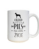 kubki Ciężko pracuje by moje pies .. z grafiką psa