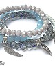 bransoletki z kamieni naturalnych Blue satine set
