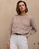 swetry damskie  Sweter Mohair leaf jasny beż