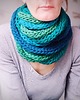 szale damskie Szal/zamotka szalik granat zieleń turkus