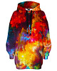 bluza z kapturem damska Bluza Oversize Tunika DR.CROW Fraktal