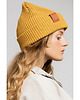 czapki i kapelusze męskie Czapka zimowa z bawełny organicznej musztardowa