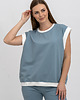 bluza bez kaptura damska Bezrękawnik ,,AMORE"  niebieski