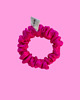 gumki do włosów Gumka jedwabna, scrunchie, gumka do włosów, gumka satynowa neonowa fuksja MINI