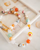chokery Funky naszyjnik z kolorowych kamieni i lampwork