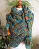 szale damskie Kolorowa Chusta BOHO z chwostami
