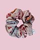 gumki do włosów Gumka jedwabna, scrunchie, frotka wiosenne kwiaty MIDI
