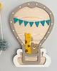 lampy do pokoju dziecka Lampka z drewna Balon niebieski NINKI WOOD
