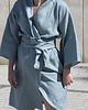 sukienki mini damskie Lniane kimono nr 7 100% LEN