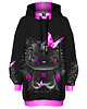 bluza z kapturem damska Bluza Oversize Tunika DR.CROW Kitty Punk