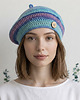 czapki damskie Wiosenny beret damski z antenką ręcznie robiony bawełna one size