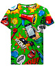 t-shirty dla dziewczynki T-shirt Girl DR.CROW Komiks Green