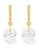 kolczyki swarovski Złote kolczyki z muszelkami SWAROVSKI CRYSTAL