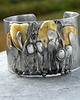 bransoletki wire wrapping Bursztyny mleczne -  bransoleta mankiet CUFF