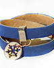 bransoletki skórzane Śnieżka blue