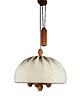 lampy wiszące Duńska lampa sufitowa z drewna tekowego od Domus, lata 70.